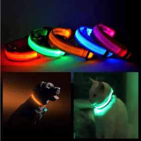LED PET Safety Halo Style Collar (Option: ORANGE-XLARGE)