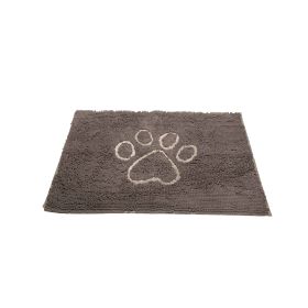 DGS Pet Products Dirty Dog Door Mat Small Mocha Brown 23" x 16" x 2" (Color: Misty Grey, size: small)
